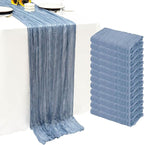 12Pack Dusty Blue Cheesecloth Table Runner 20x120 inch Gauze Table Runner | by Seveups