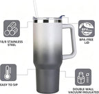 SYACOT 40 oz Tumbler with Handle and Straw Stainless Steel Insulated Tumbler - Image 2