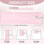 12 Pack Light Pink Cheesecloth Table Runner 10Ft, Gauze Table Runners 21.5 x - Image 2