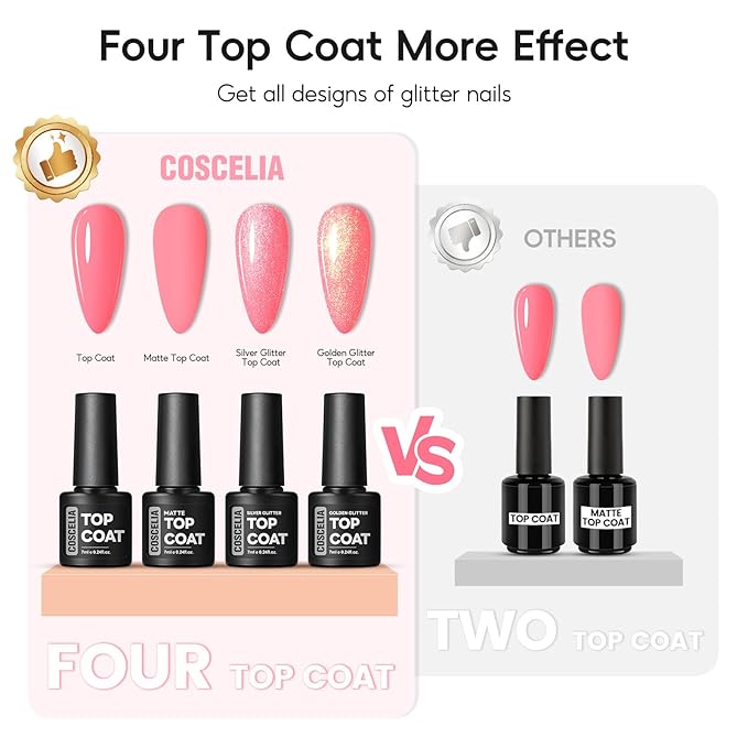 60PCS Gel Nail Polish Starter Kit, 7ml 55 Colors gel polish with 5pcs Top Base Coat Pink White Red Nude Green Blue Glitter Fall Colors Nail Polish Set Manicure Nail Art Kit DIY Gifts for Women