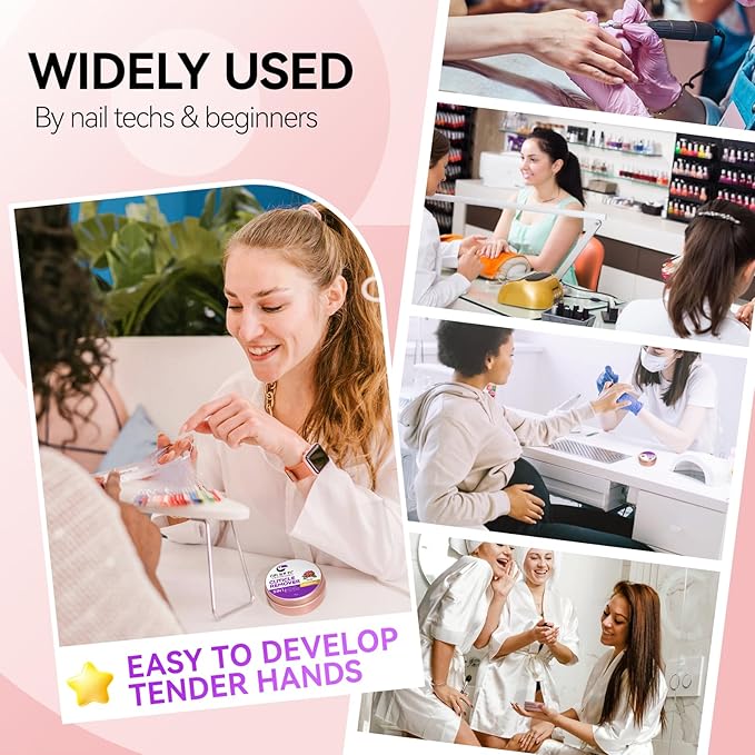 gelike ec Cuticle Cream for Dry Damaged Cuticles: Rose Organic Nail Cuticle Remover for Dry, Rough Hands Cracked Rigid Skin - Professional for Salon Home Use