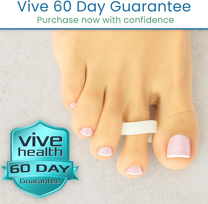 VIVEsole Hammer Toe Crest Cushion & Buttress Pad - Reduces Pressure from Calluses & Hammer Toes (Pair) - For Left & Right Feet - Toe Separator Corrector for Curled, Crooked, Curved, Overlapping Toes