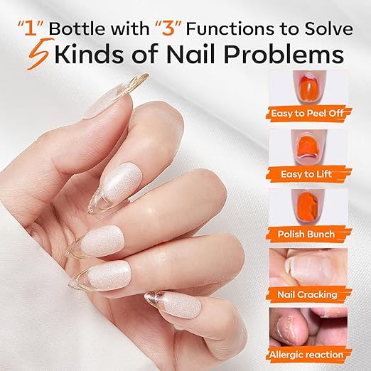 modelones Nail Dehydrator and Primer, 3-in-One HEMA-Free Nourishing Prep for Acrylic & Gel Nails, Supports Growth