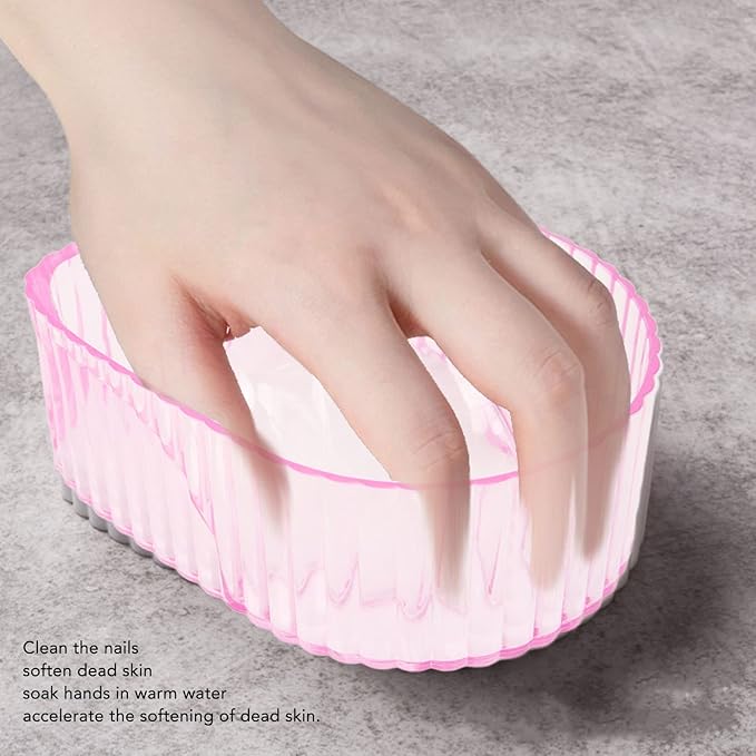 Nail Soak Bowl, Manicure Bowl for Nail Art Polish Removal, Wash Soaker Tray with Integrated Design, Ergonomic Design for Manicurists, Suitable for Nail Shops