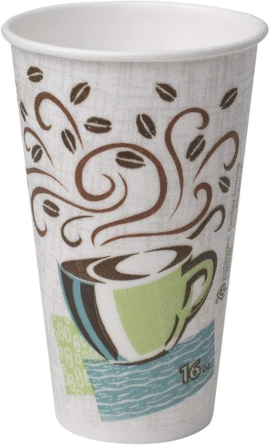 Dixie Perfectouch Insulated Paper Hot Cup, Coffee Haze Design by Unknown