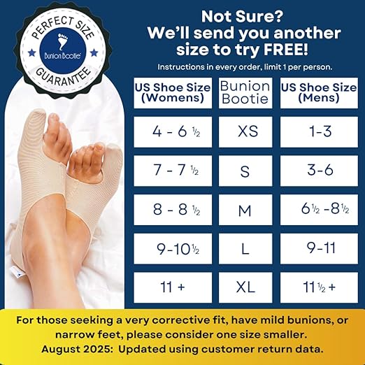 Bunion Corrector for Women Big Toe & Men – Ultra-Thin Toe Separator Sock for Pain Relief of Bunions – Flexible Hallux Valgus Splint Fits Easily in All Shoes – Great Toes Straightener. Med-Right