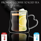Joeyan Glass Mug 16.9oz, Double Wall Insulated Glass Coffee Mugs Set of 2 | - Image 3