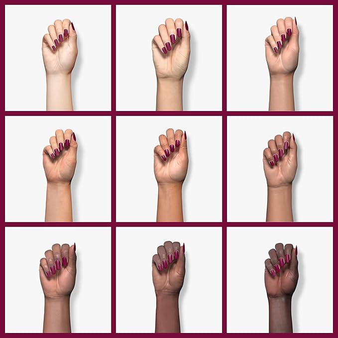 ella+mila Professional, Quick Dry, Long-Lasting & Chip-Resistant Red Nail Polishes (In Line for Wine - 0.45 fl oz)