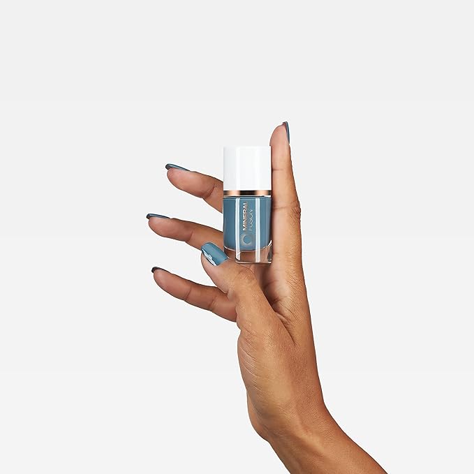 Mineral Fusion Nail Polish, Blue Grey Green, Perfect Storm Perfect Storm 0.33 Fl Oz (Pack of 1)