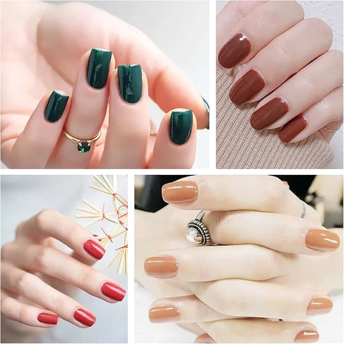 Nail Polish Strips - Solid Color & Glitter, DANNEASY 24 Sheets Nail Wraps for Women Gel Nail Strips Stick on Nail Polish Stickers Self Adhesive Manicure Sticker for Nail Art with File, Cuticle Stick
