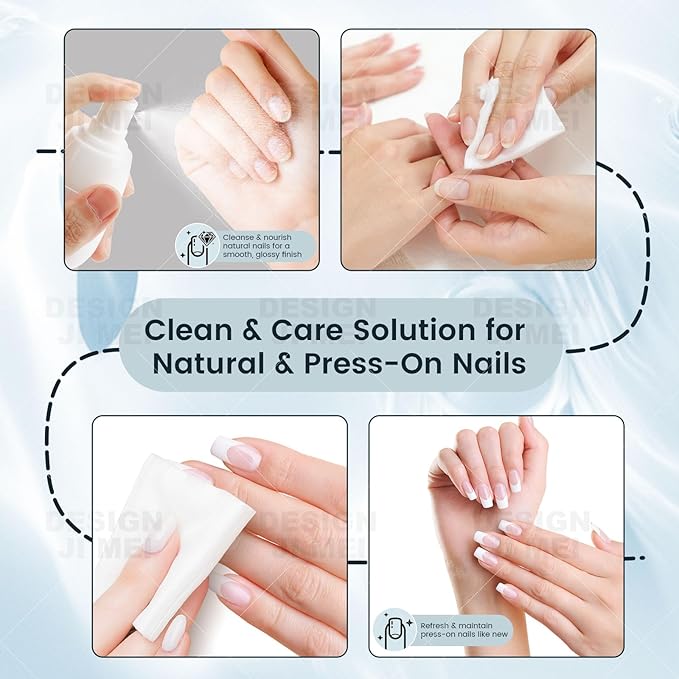 BENGONG 5-in-1 Multi-Functional Spray Professional Gel Polish Remover for Nails Care for Press-On Nails & Natural Nails Brush Cleaner Nail Polish Remover & Remover For Nails, Glue, Gel- 1.5 Fl oz
