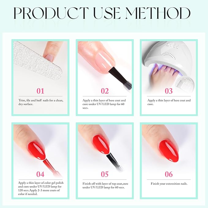 Double Rhythm 15ML Pink Gel Polish Pure Sheer Same Color Same Bottle Soak Off Gel Polish Nail Art Manicure Salon DIY at Home for Women (Pink Pale-A1040)