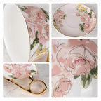 KAMMAK Tea Cups and Saucers Set of 2, Fine Bone China Coffee Cups, NX025 | - Image 4