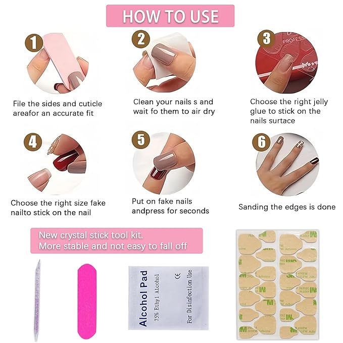 Aurora French Tip Press on Nails Long Square Fake Nails with Leopard Print Designs Glossy Full Cover Nude Glue on Nails Cheetah Nails Acrylic Stick on Nails for Women Girls Manicure Kit 24 Pcs