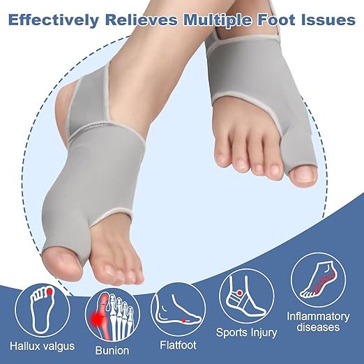 2-Pack Bunion Corrector for Women & Men – Toe Straightener & Spacers, Relieves Bunion, Hallux Valgus & Pain – Comfortable & Breathable, Day & Night Use