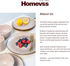 Highland 16pc Dinnerware Set, Unique Organic Shape Double Bowl， Stoneware Plate - Image 6