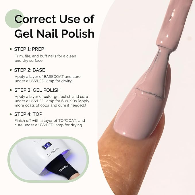 MelodySusie Hema Free Gel Nail Polish, 0.5 Fl Oz Thick Neutral Nude Gel Polish, Non Toxic, Long Lasting, Soak Off UV Nail Polish, Manicure Nail Design Salon DIY Nail Art at Home 431