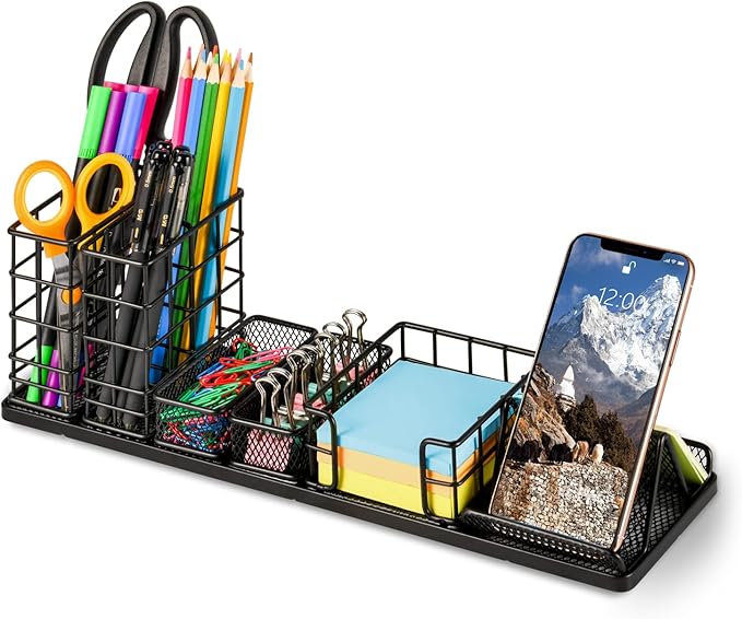 Topwey 7 in 1 Desk Organizer and Accessories | School by Topwey