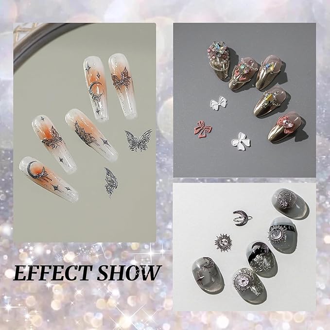 Nail Art Silicone Template, Bow Tie 3D Nail Decoration Mould for Precise Embossed Butterfly Patterns, Silicone Material, Boho Style, Indoor Use, 1 Count