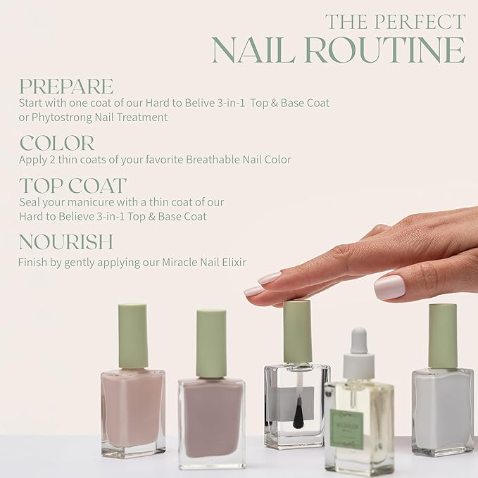 Breathable Premium Long Lasting Nail Polish (Dark Fuchsia) - Vegan & Toxin-Free