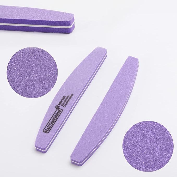 35 Count Nail Files and Buffers 100/180 Grit, Professional Sponge Nail File Manicure Tools for Natural Nails and Acrylic Nails