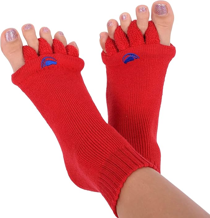 My Happy Feet Foot Alignment Socks with Toe Separators for Men or Women