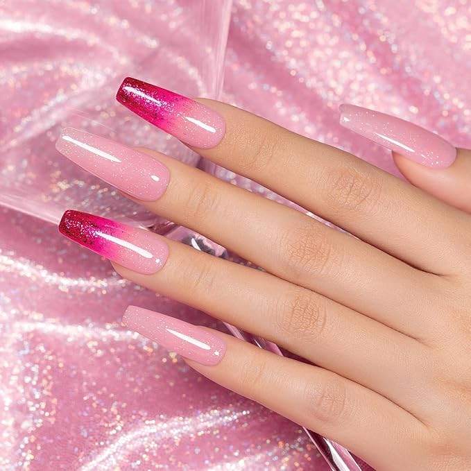 RARJSM Rainbow Glitter Rubber Base Gel Nail Polish Nude Light Pink Rubber Base Iridescent Shimmer Brush on Quick Extend Builder Hard Gel Soak Off Curing Requires 15ml Salon Home French Manicure