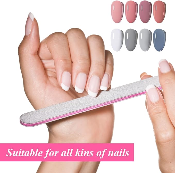 100 Pack Nail Files 100/180, Grit Double Sides Emery Boards, 100/180 Grit Nail Files, Coarse Emery Boards for Acrylic Nails and Gel Nails Home and Salon Supplies