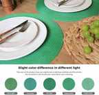 FunWheat Round Braided Placemats Set of 6 Table Mats - Image 7