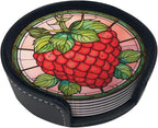 Strawberry Coasters for Drinks, Strawberry Decor Bar Drink Coasters for Coffee - Image 9