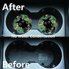 2pcs Cute Black Cat Car Coasters, Absorbent Universal neoprener Cup Holder - Image 5