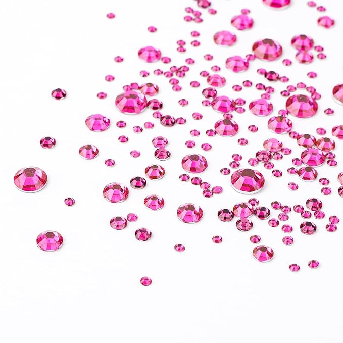 Canvalite 2784PCS Rhinestones Flat Back Gems, Nail Rhinestones Nail Art Gems with Pick Up Tweezers and Rhinestone Picker Dotting Pen, Nail Art Tools for Nails, Clothes, Face, Craft