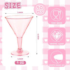 50 Pack 7 oz Plastic Martini Glasses - Image 2