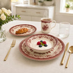 TUDOR ROYAL 24-Piece Porcelain Round Dinnerware Set, Service - Image 9