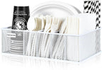 VIKEYHOME Paper Plate Organizer, Metal Silverware Caddy, Caddy - Image 2
