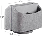 PU Leather Remote Control Holder, 360 Degree Spinning Desk TV Remote Caddy - Image 2