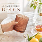 Venus Amber Brown Hobnail Highball Glasses Vintage Tumblers Set of 6 11 oz | - Image 6