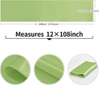 4-Pack Green Satin Table Runner 12 x 108 Inch Long Bright and Smooth Silk - Image 3