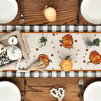 Artoid Mode 210 GSM Fall Table Runner 13x36 Inch Home Party Decor | Pumpkin Bow - Image 4