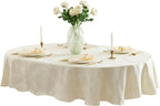Newbridge Barcelona Luxury Damask Fabric Tablecloth, 60” Wide x 120” Oval - Image 5