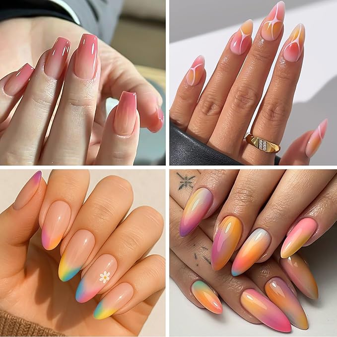 Nail Pigment Powder Palette, 9 Colors Solid Pigment Powder for Nails Ombre Gradient French Manicure, Nail Art Palette Rub Dust Glitter Manicure Home DIY Decoration Accessories, Bright Colors