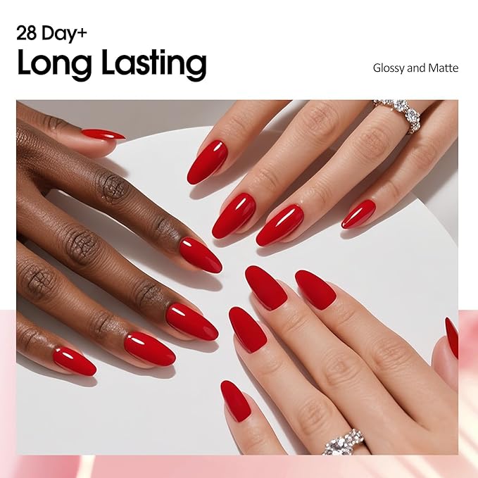 VENALISA Red Gel Nail Polish 1 Pcs 10ML Soak Off UV Gel Salon Manicure DIY at Home Nail Art For Girls Women