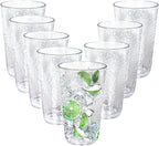 fulong 16 oz Plastic Highball Drinking Glasses, Unbreakable Plastic Cups by fulong