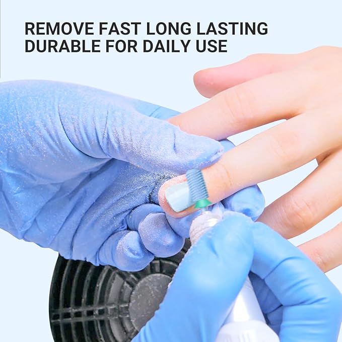 MelodySusie Safety Nail Drill Bits, 3/32'' Smooth Round Top Large Barrel Carbide Bits, Suitable for Manicure Pedicure Cuticle Gel Polishing, Beginners Bits, Light Blue, Series Bit-S, C