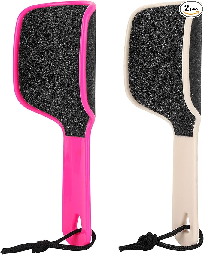 2 Pcs Curved Foot File Callus Remover for Feet, U Shaped Foot Scrubber Dual Sided Heel File Scraper Dead Skin Remover