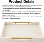 Beige Faux Leather Serving Tray - Image 6
