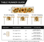 Seliem Fall Sunflowers Table Runner, Vintage Spring Summer Flower Home | - Image 2