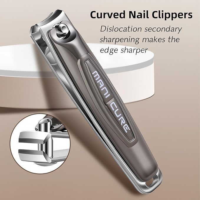 Manicure Set Professional Nail Clippers Pedicure Kit, 16 pcs Stainless Steel Nail Care Tools Grooming Kit with Storage Bag for Men Women Gift