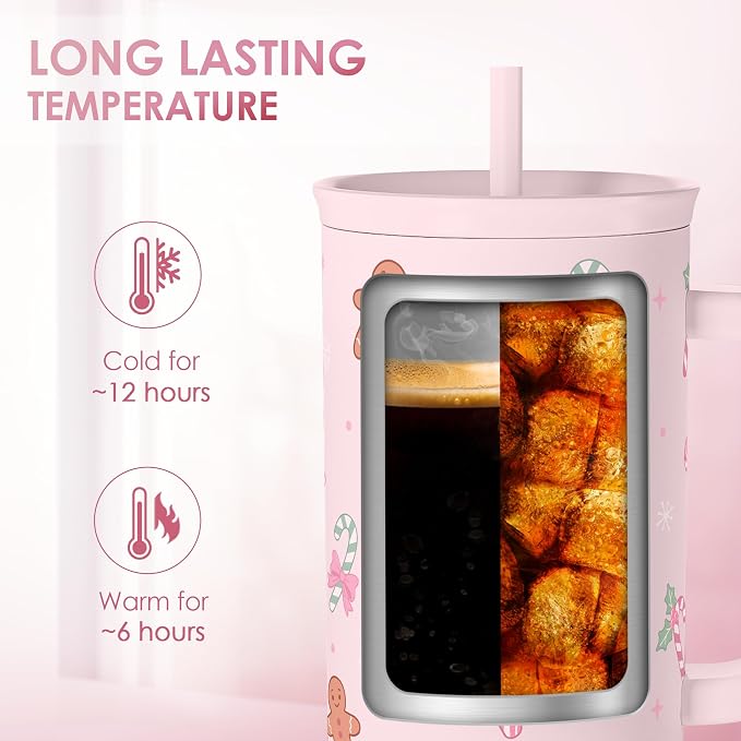 SANDJEST Christmas Theme 40oz Slider Tumbler - Image 5