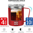 WETOWETO 14 oz Coffee Mug, Vacuum Insulated Camping Mug - Image 4